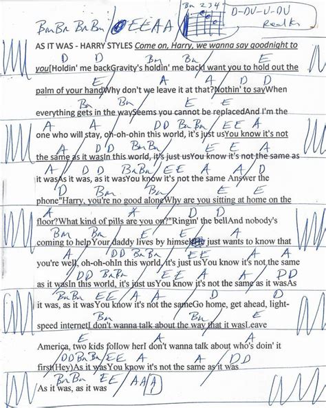 harry styles as it was lyrics|AS IT WAS CHORDS by Harry Styles @ Ultimate.